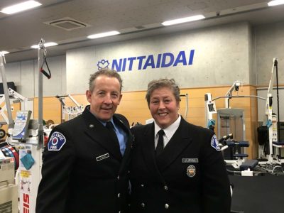 paramedicに日本体育大学を知ってもらうためにキャンパスツアーを行います。