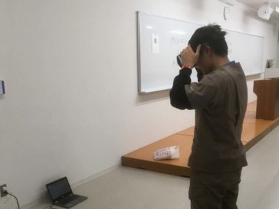 シミュレーション実習でもVRを用いてトレーニングを行っています。